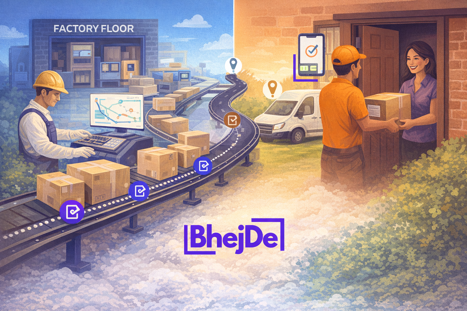 Factory to delivery workflow